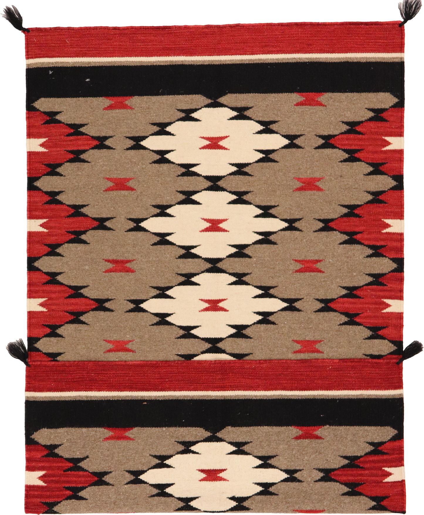 W 3 - L 5.3 - Navajo Fine/Wool All Over Rectangle - Finest Hand-Made Quality Wool - 64742