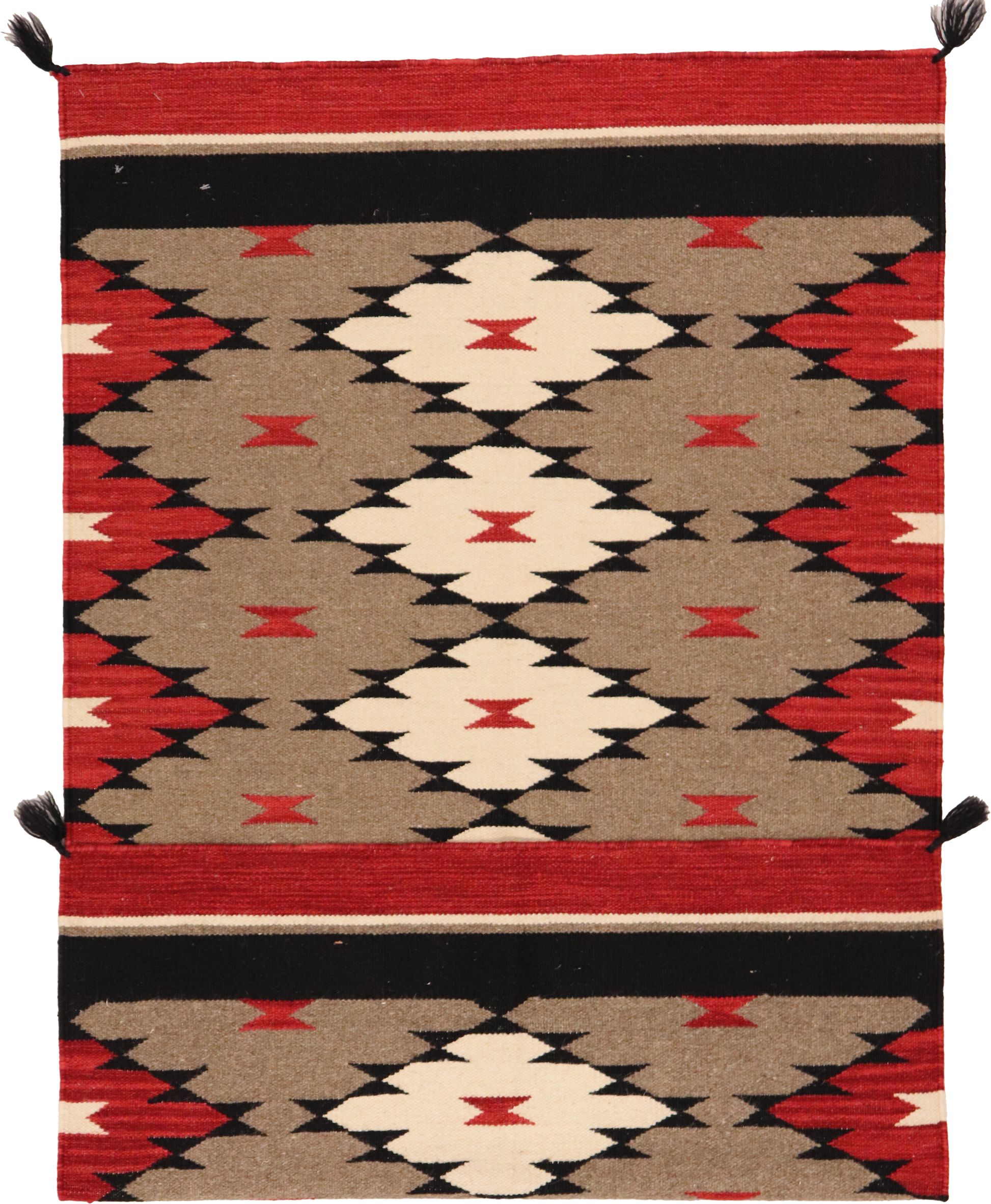 W 3 - L 5.3 - Navajo Fine/Wool All Over Rectangle - Finest Hand-Made Quality Wool - 64742