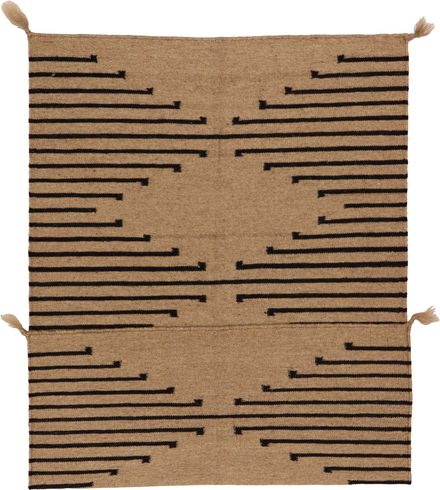 W 3 L 4.10 Navajo 100% Wool Hand-Woven All-Over Design - 64745