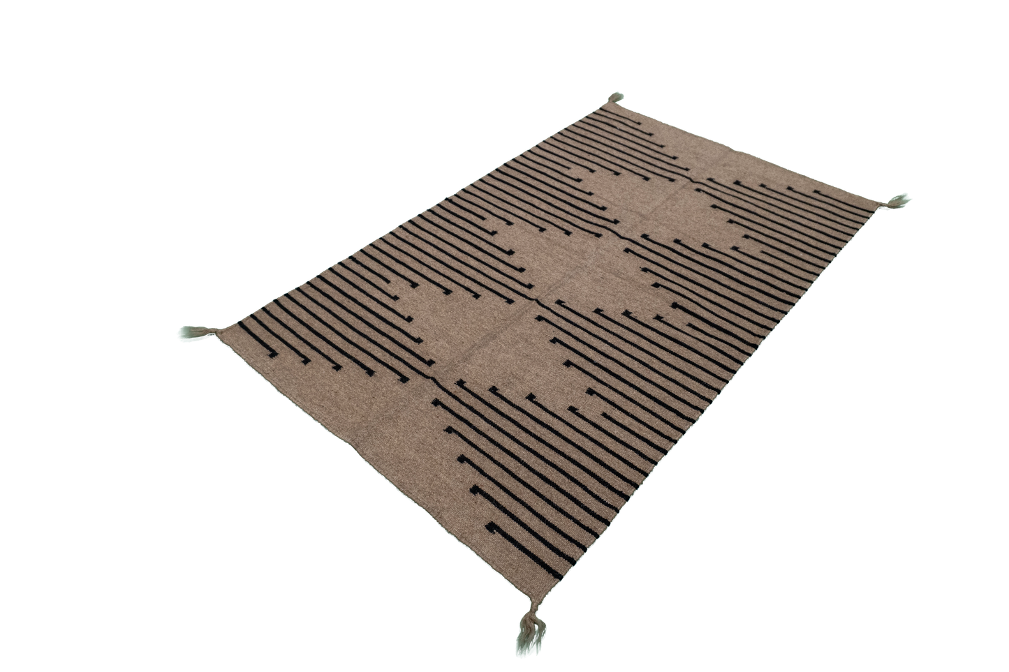 W 3 L 4.10 Navajo 100% Wool Hand-Woven All-Over Design - 64745