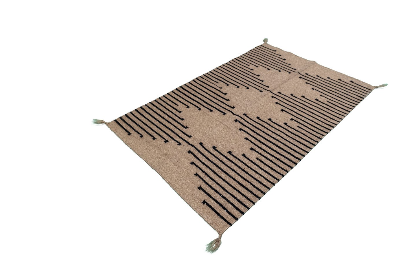 W 3 L 4.10 Navajo 100% Wool Hand-Woven All-Over Design - 64745