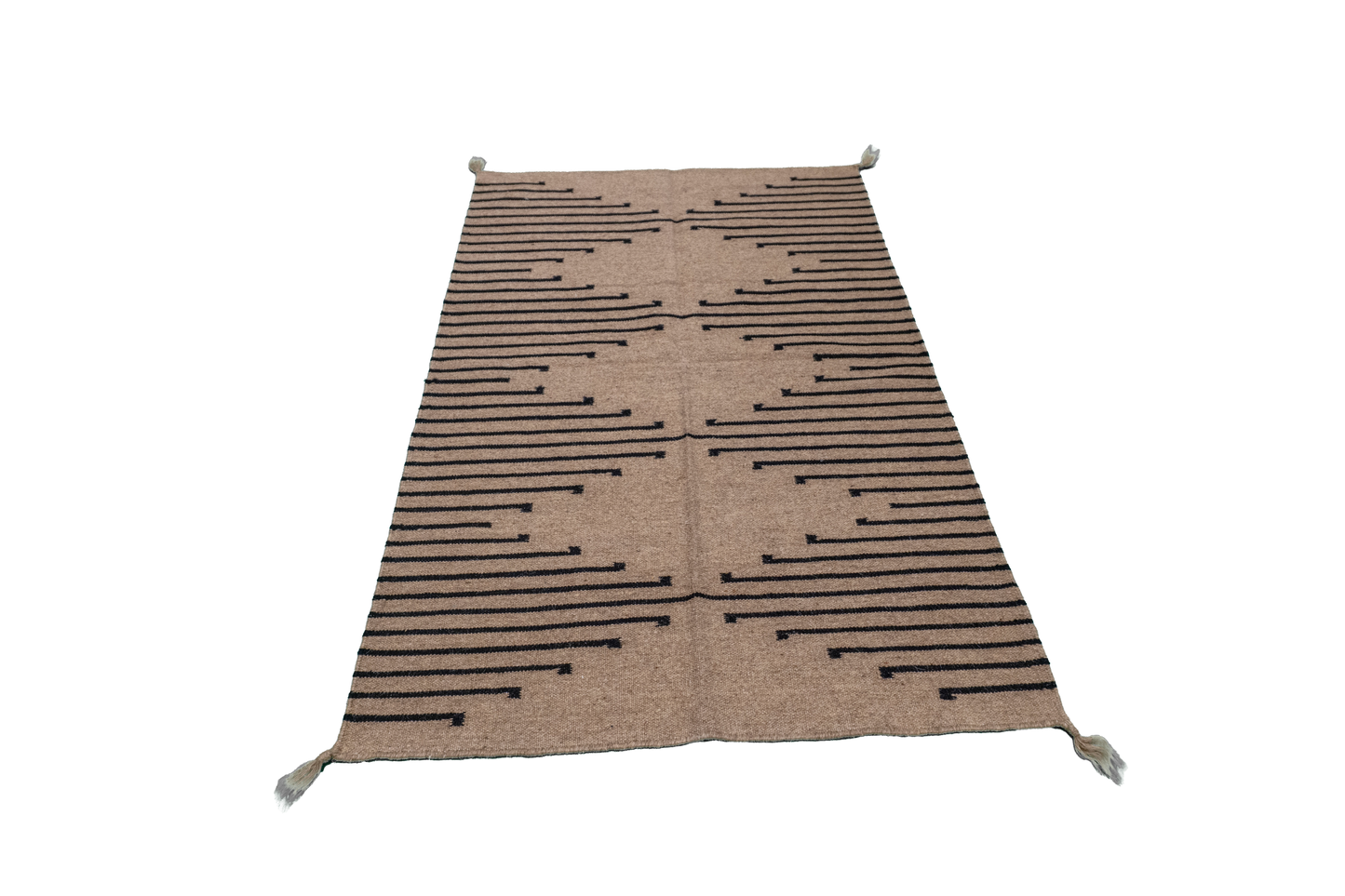 W 3 L 4.10 Navajo 100% Wool Hand-Woven All-Over Design - 64745