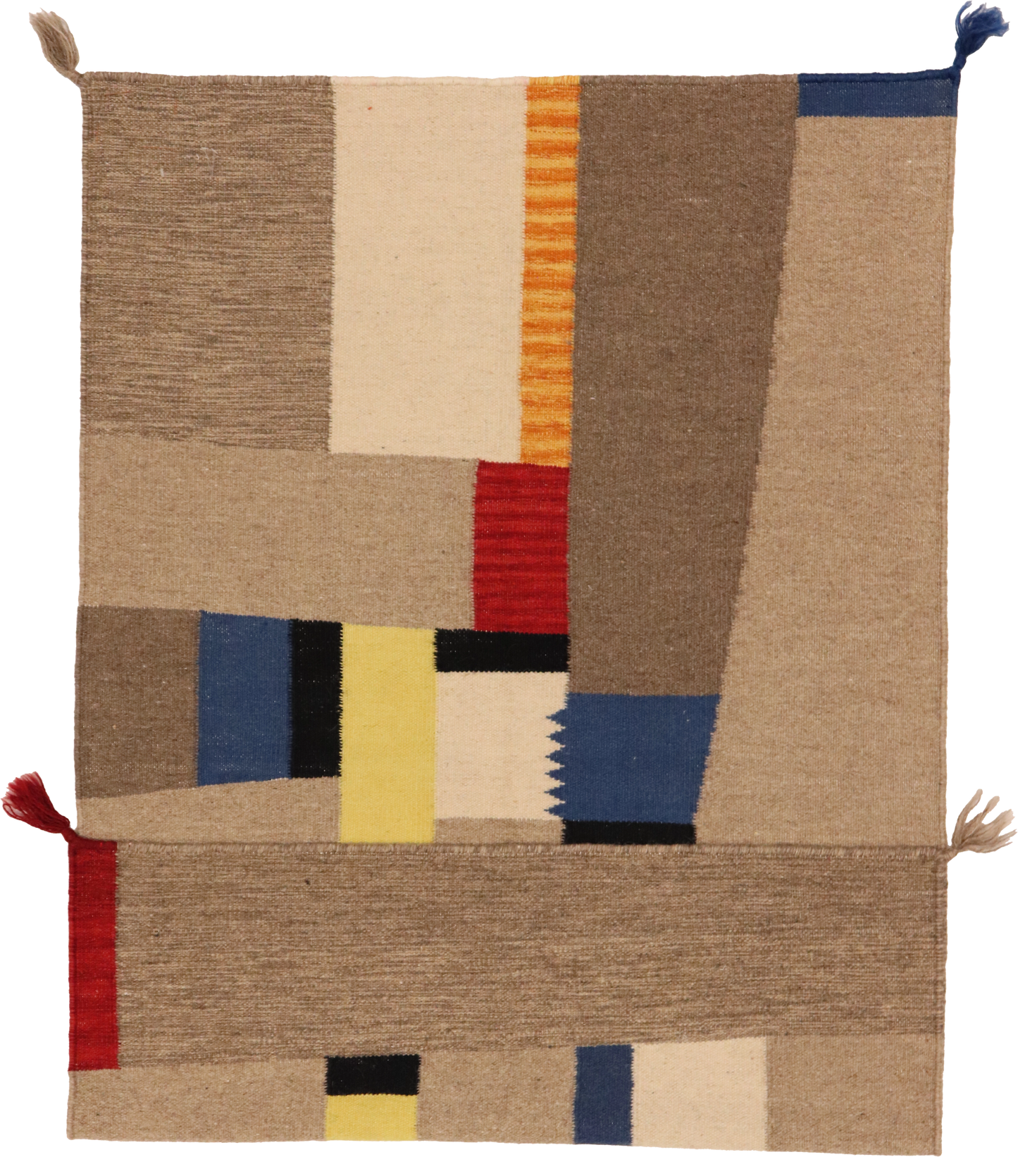 W 3.2 L 4.11 Navajo 100% Wool Hand-Woven All-Over Design - 64753