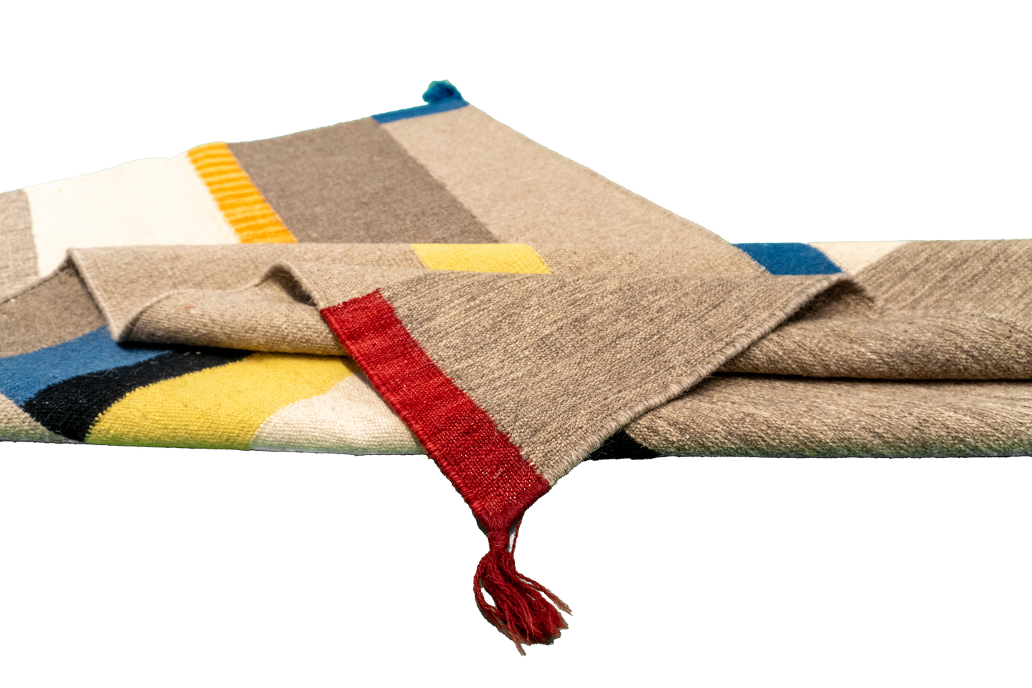 W 3.2 L 4.11 Navajo 100% Wool Hand-Woven All-Over Design - 64753