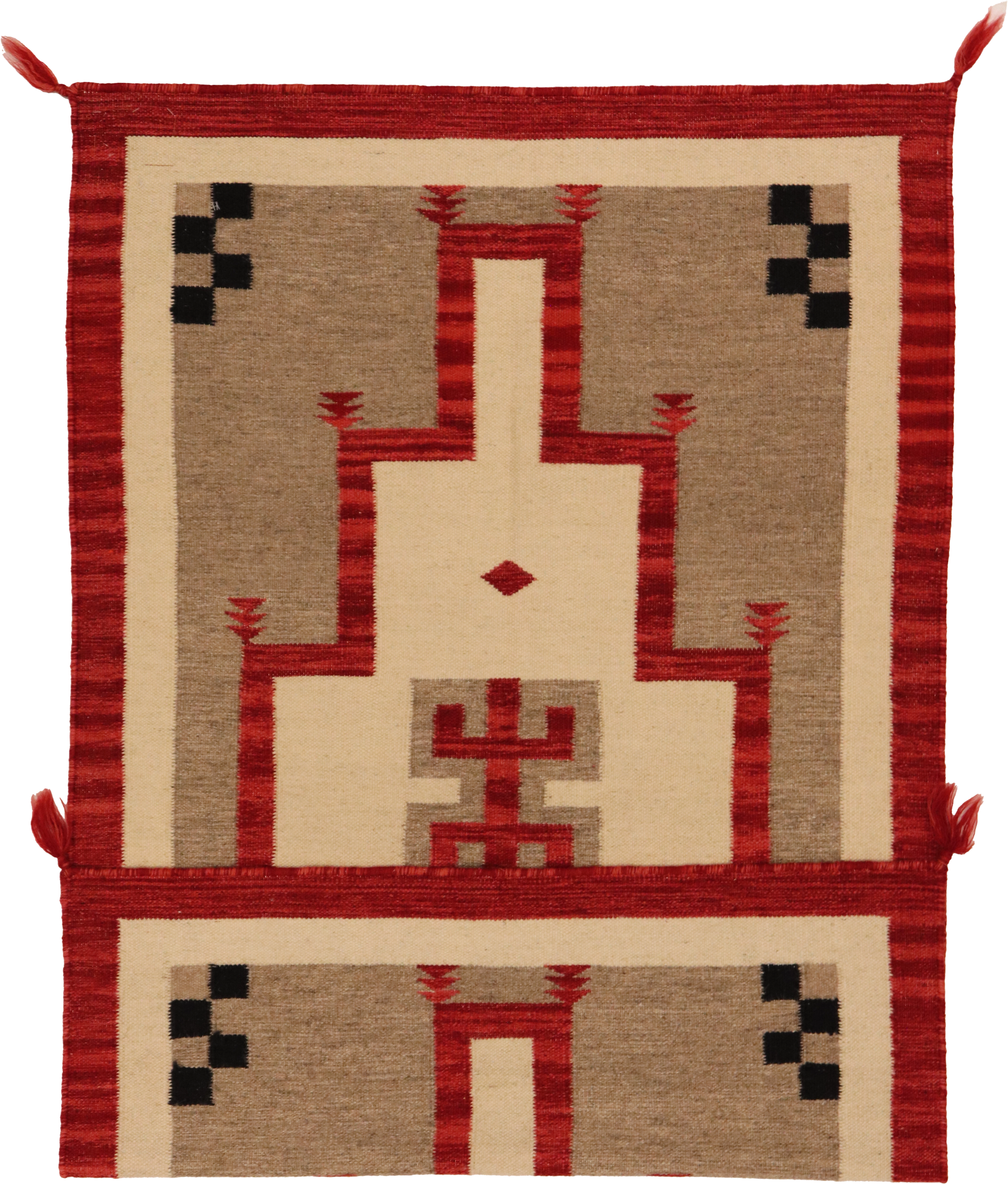W 3.2 L 5.1 Navajo 100% Wool Hand-Woven All-Over Design - 64754