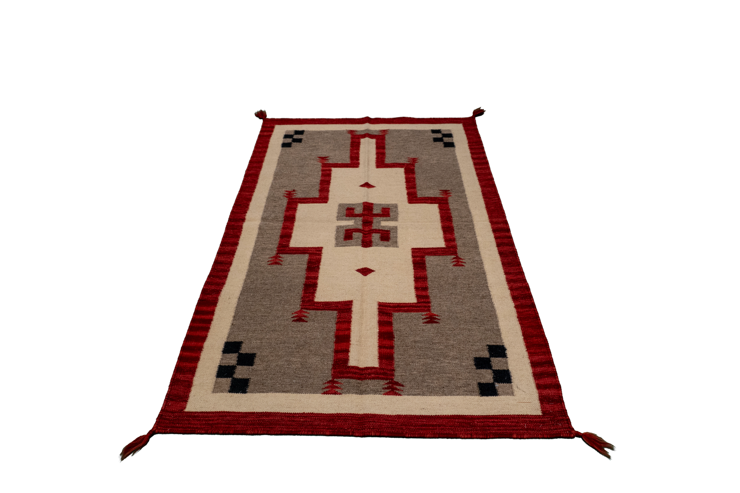 W 3.2 L 5.1 Navajo 100% Wool Hand-Woven All-Over Design - 64754