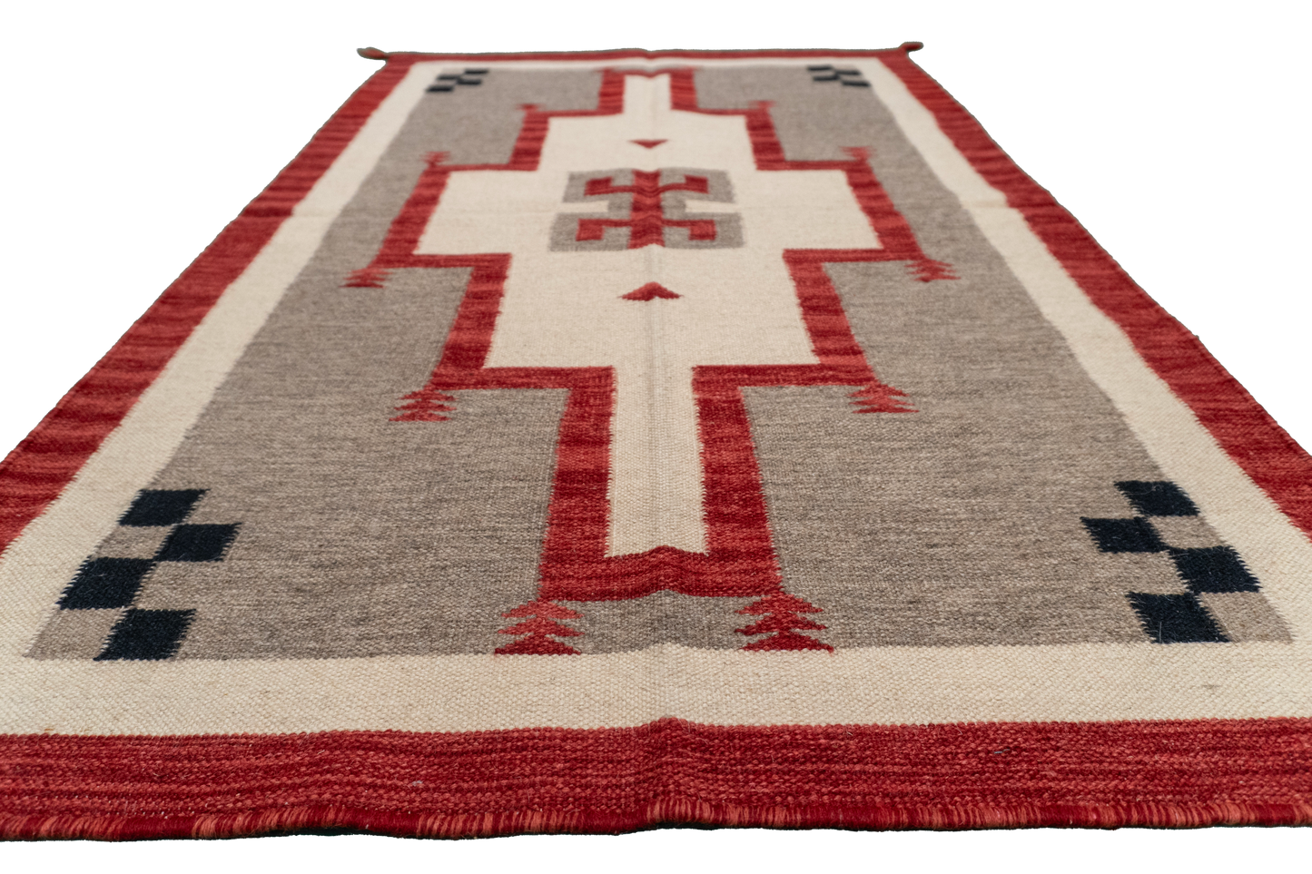 W 3.2 L 5.1 Navajo 100% Wool Hand-Woven All-Over Design - 64754