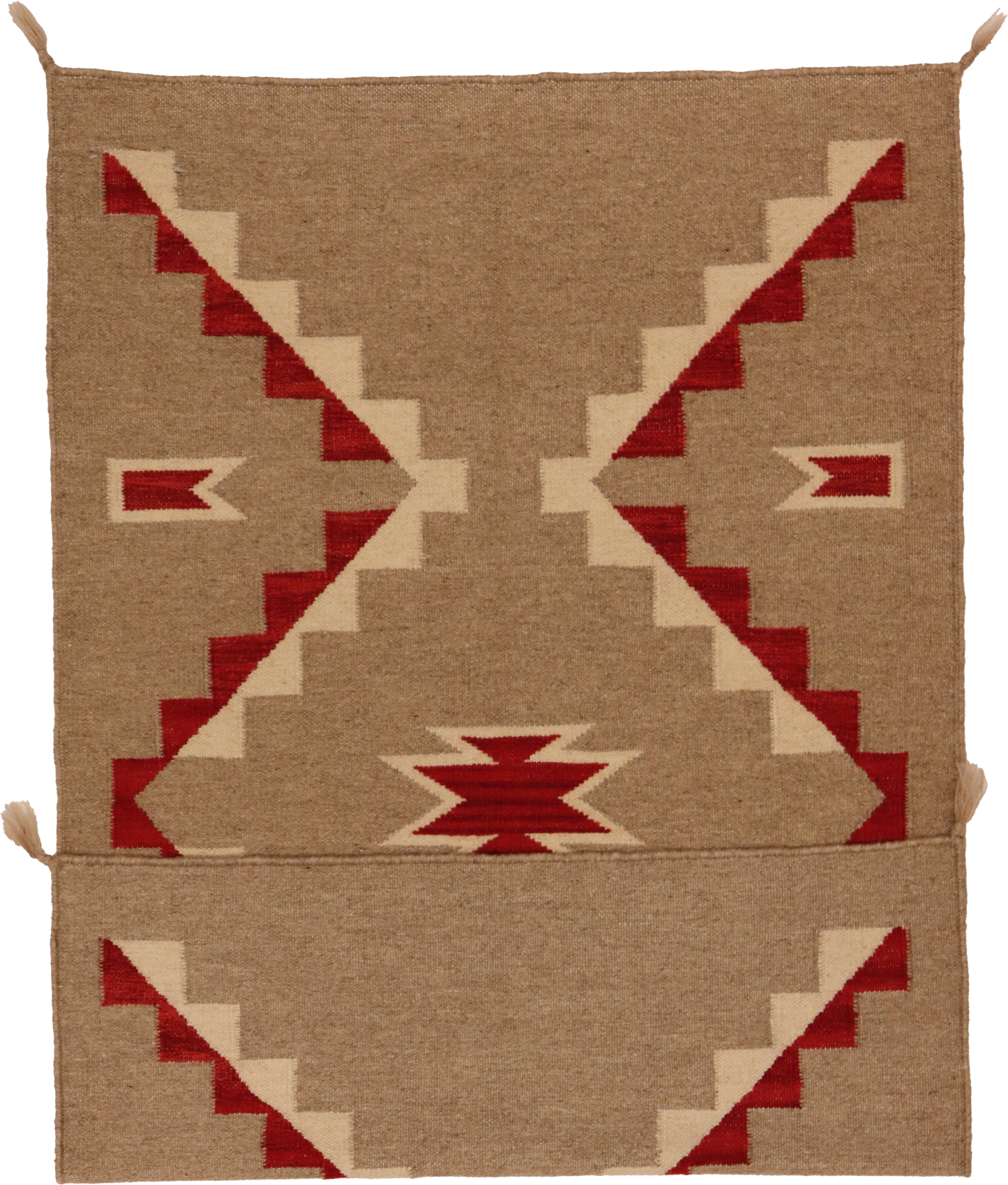 W 3.1 L 4.10 Navajo 100% Wool Hand-Woven All-Over Design - 64761