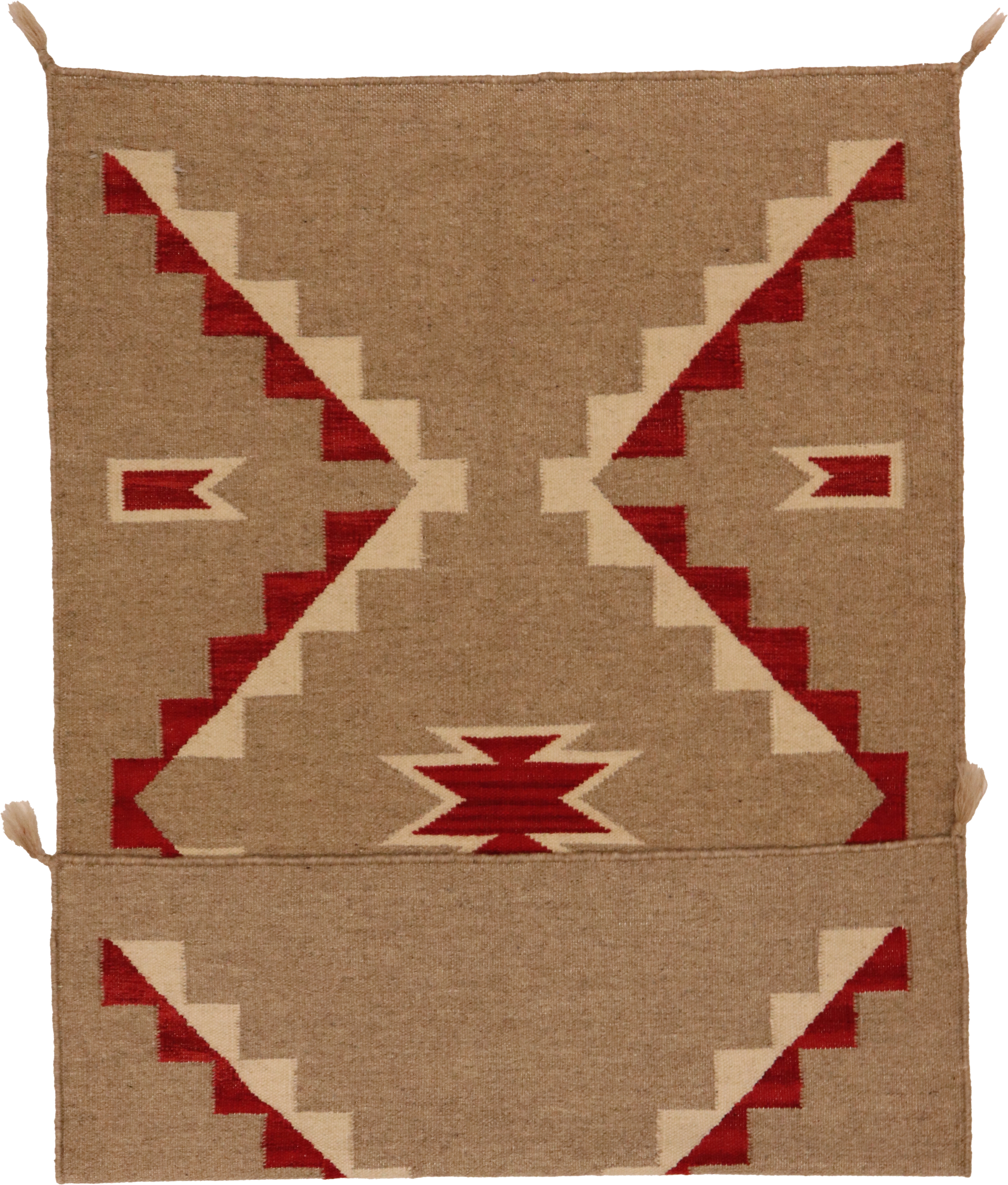 W 3.1 L 4.10 Navajo 100% Wool Hand-Woven All-Over Design - 64761