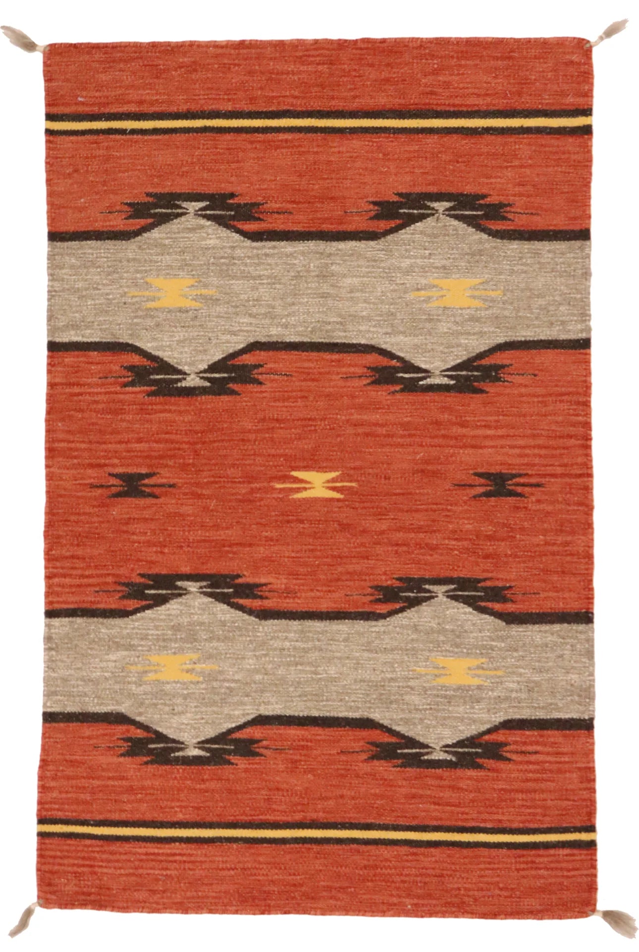 2.7 x 4.2 - Navajo Fine/Wool All Over Rectangle - Finest Hand-Made Quality Wool — 64768