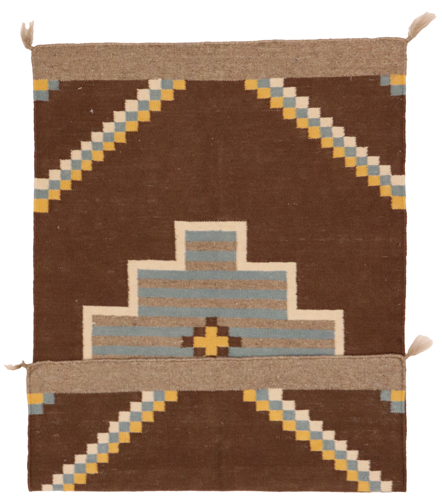 W 2.6 L 4 Navajo 100% Wool Hand-Woven All-Over Design - 64769