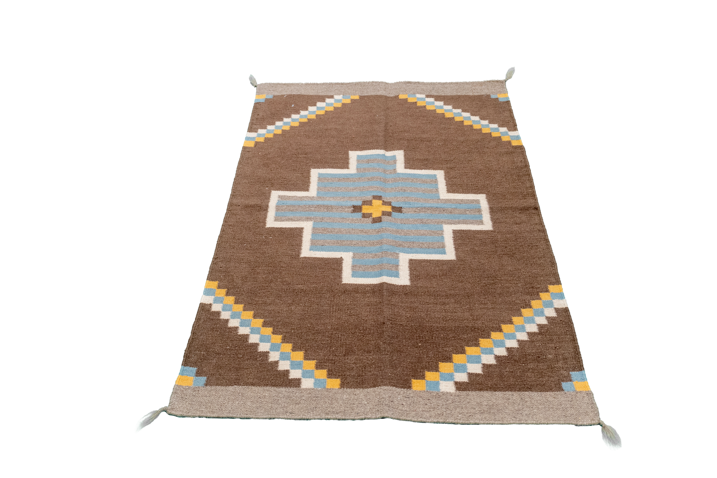 W 2.6 L 4 Navajo 100% Wool Hand-Woven All-Over Design - 64769