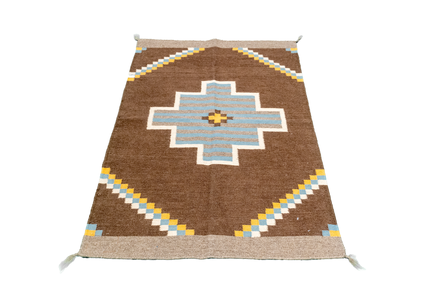 W 2.6 L 4 Navajo 100% Wool Hand-Woven All-Over Design - 64769