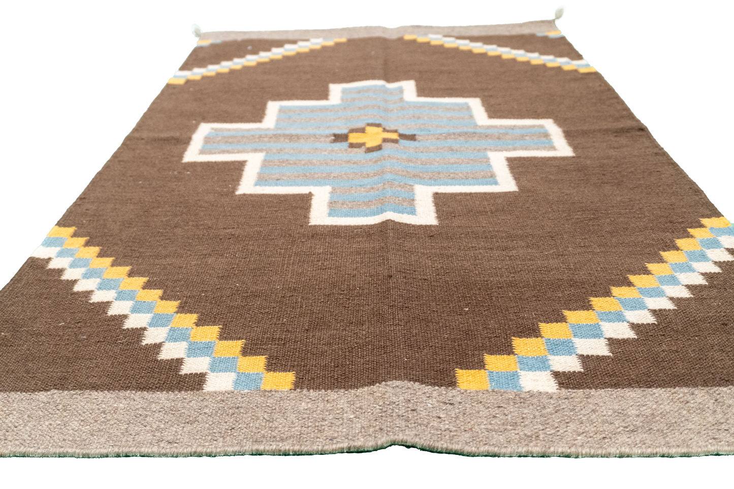 W 2.6 L 4 Navajo 100% Wool Hand-Woven All-Over Design - 64769