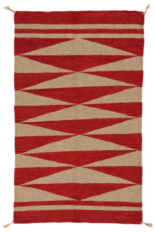 2.5 x 4 - Navajo Fine/Wool All Over Rectangle - Finest Hand-Made Quality Wool — 64771