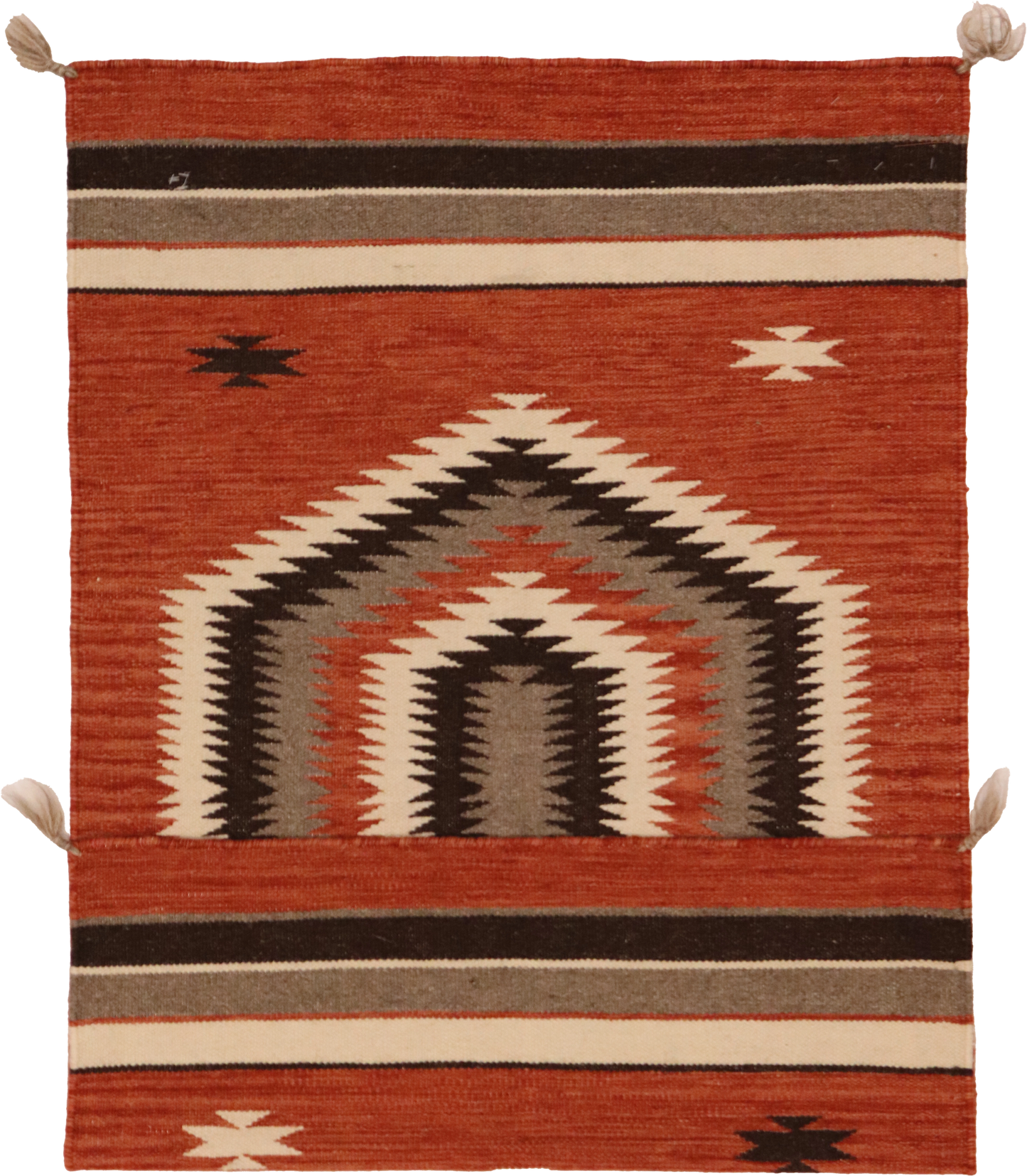 W 2.6 - L 4 - Navajo Fine/Wool All Over Rectangle - Finest Hand-Made Quality Wool - 64785