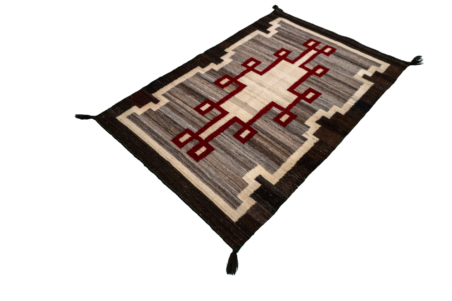 W 3.2 L 4.11 Navajo 100% Wool Hand-Woven All-Over Design - 64790