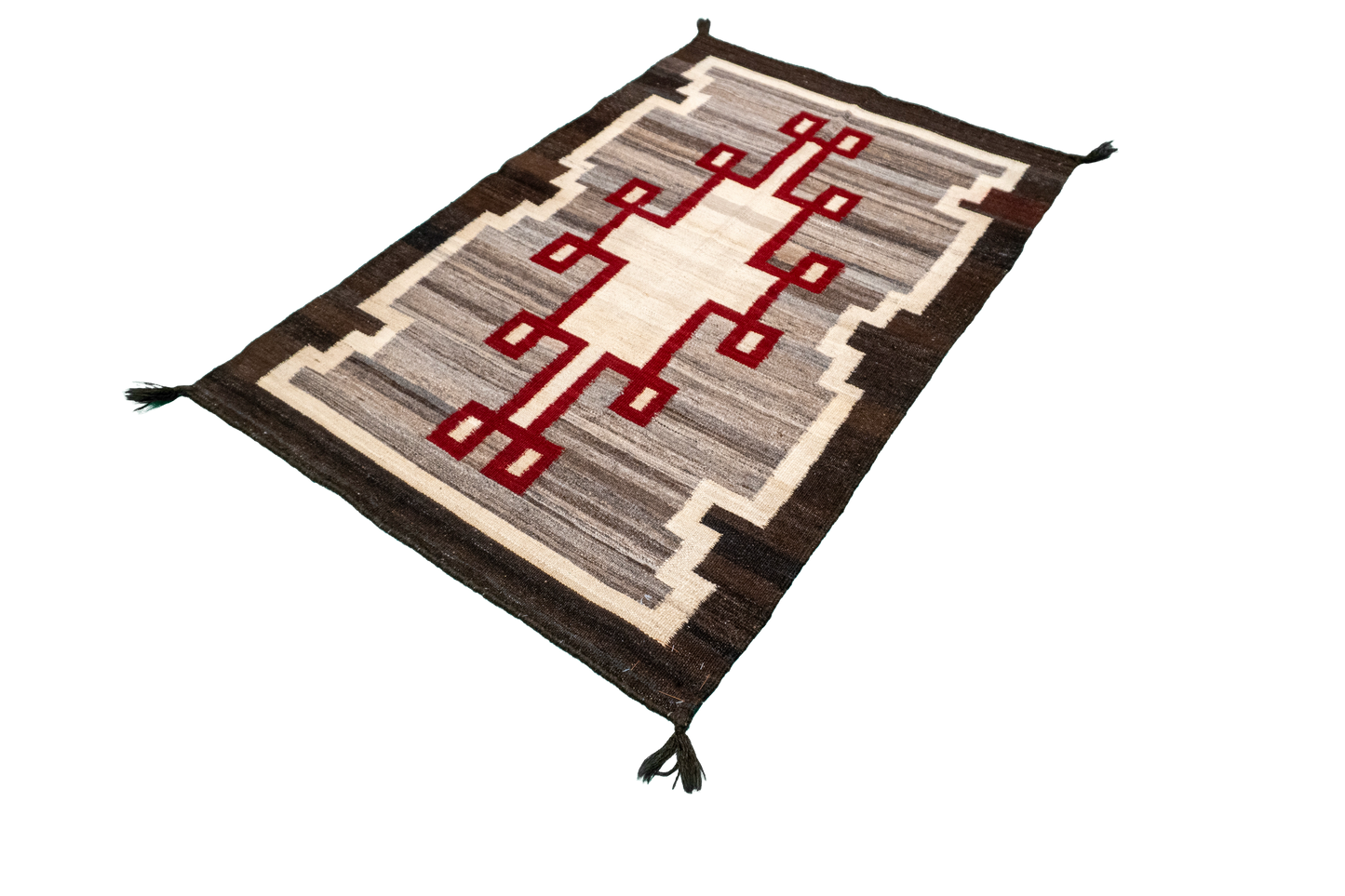 W 3.2 L 4.11 Navajo 100% Wool Hand-Woven All-Over Design - 64790