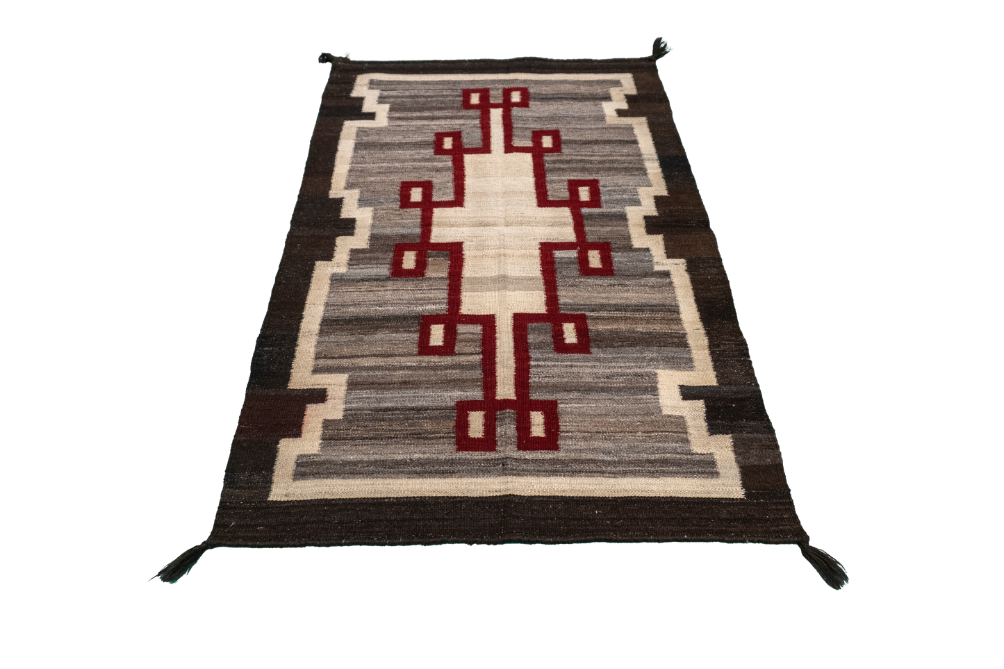 W 3.2 L 4.11 Navajo 100% Wool Hand-Woven All-Over Design - 64790