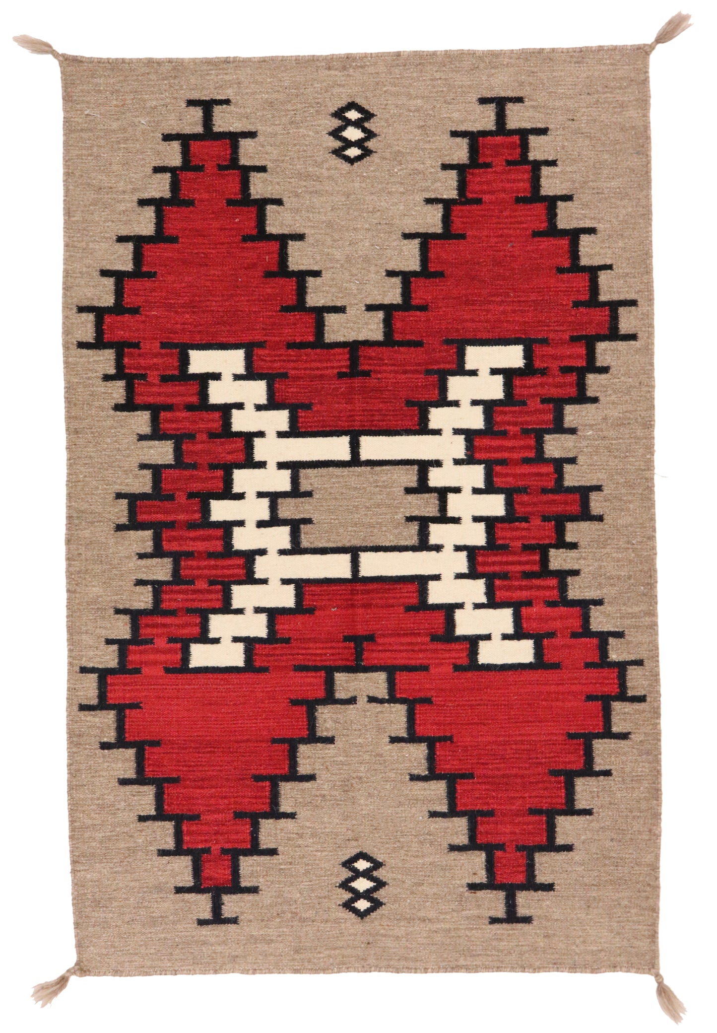 W 3.2 L 4.11 Mountain Modern 100% Wool Handmade All Over Design - 64791
