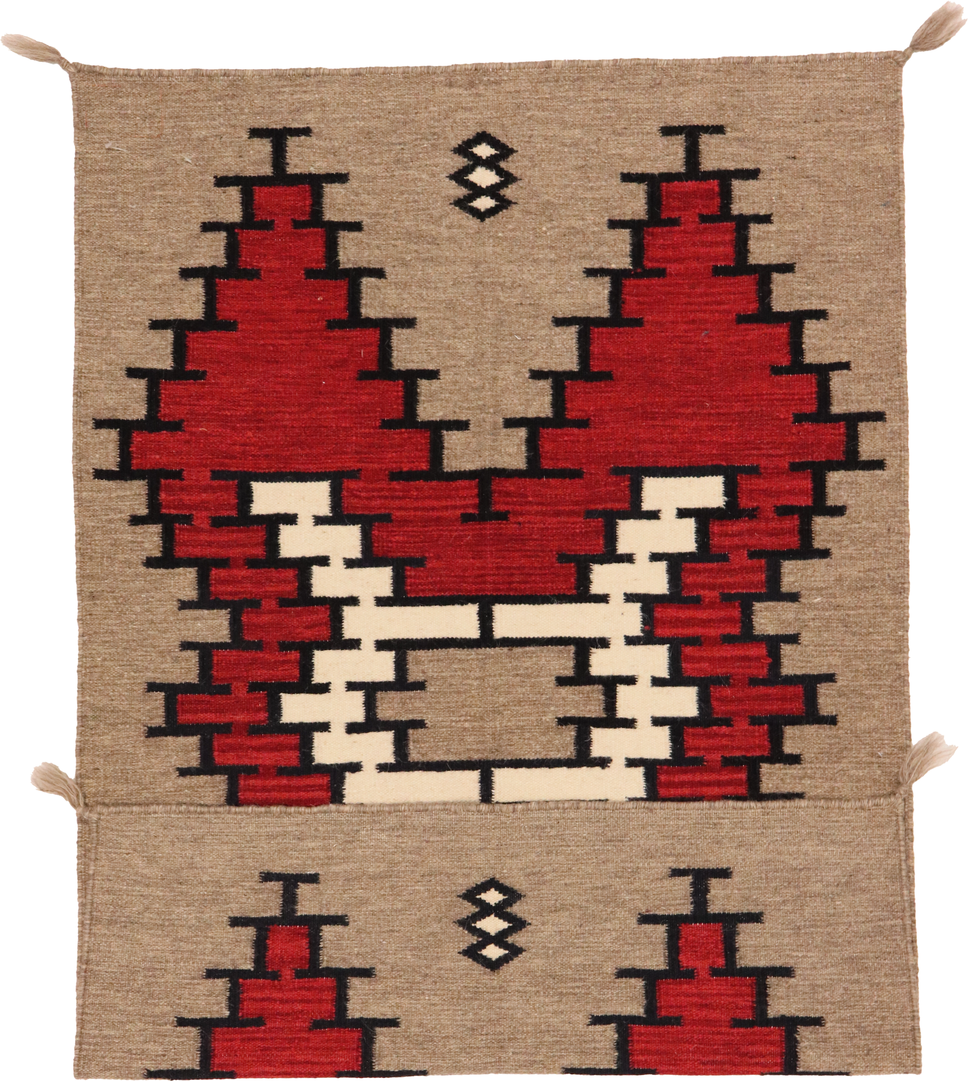 W 3.2 L 4.11 Mountain Modern 100% Wool Handmade All Over Design - 64791