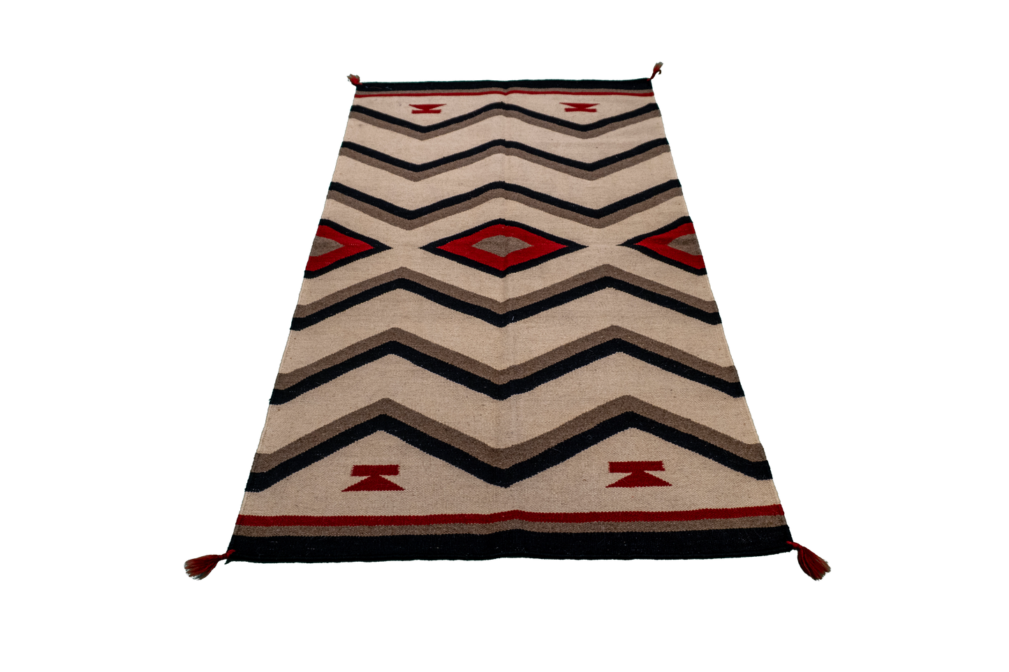 W 3.1 L 5.2 Navajo 100% Wool Hand-Woven All-Over Design - 64803