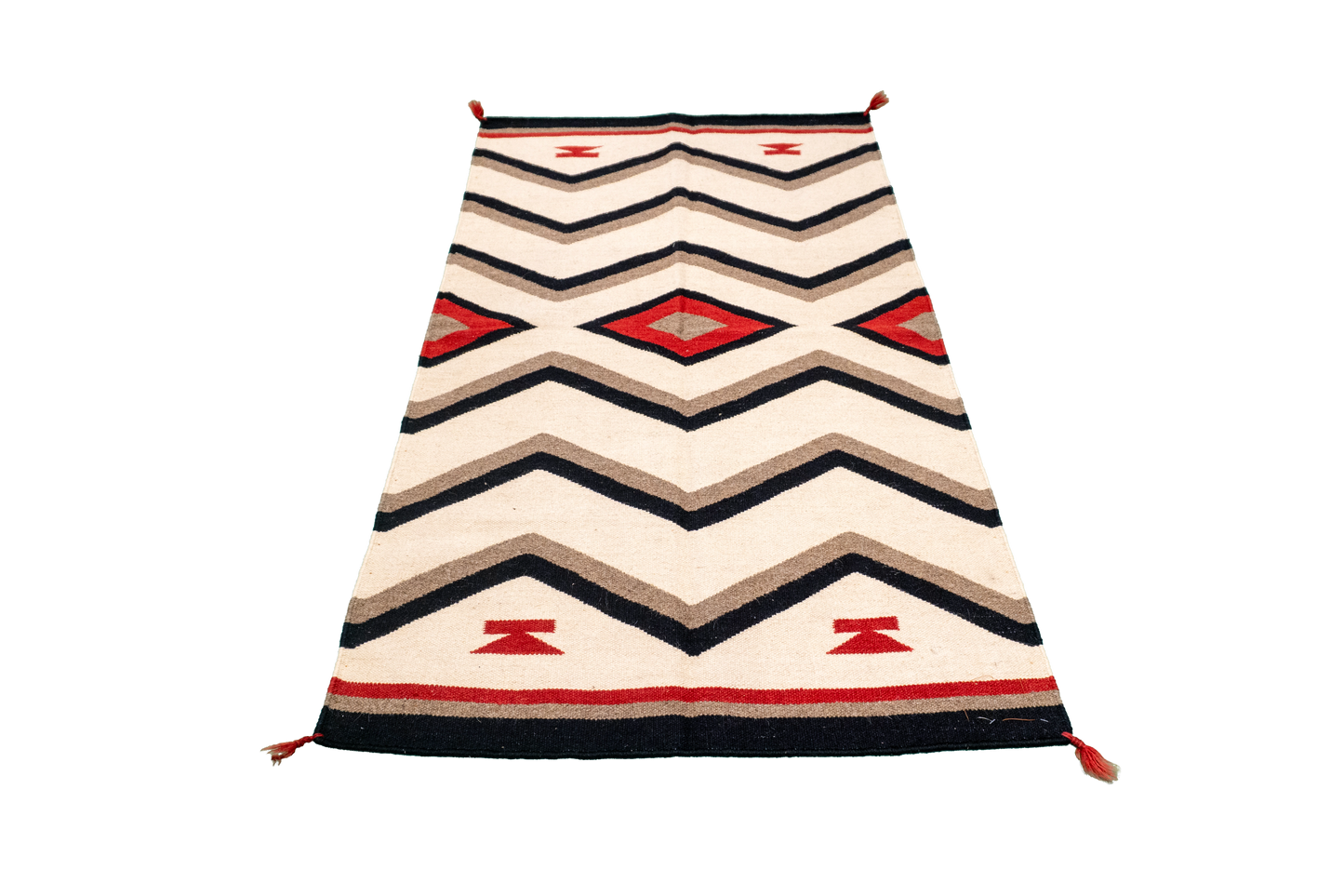 W 3.1 L 5.2 Navajo 100% Wool Hand-Woven All-Over Design - 64803