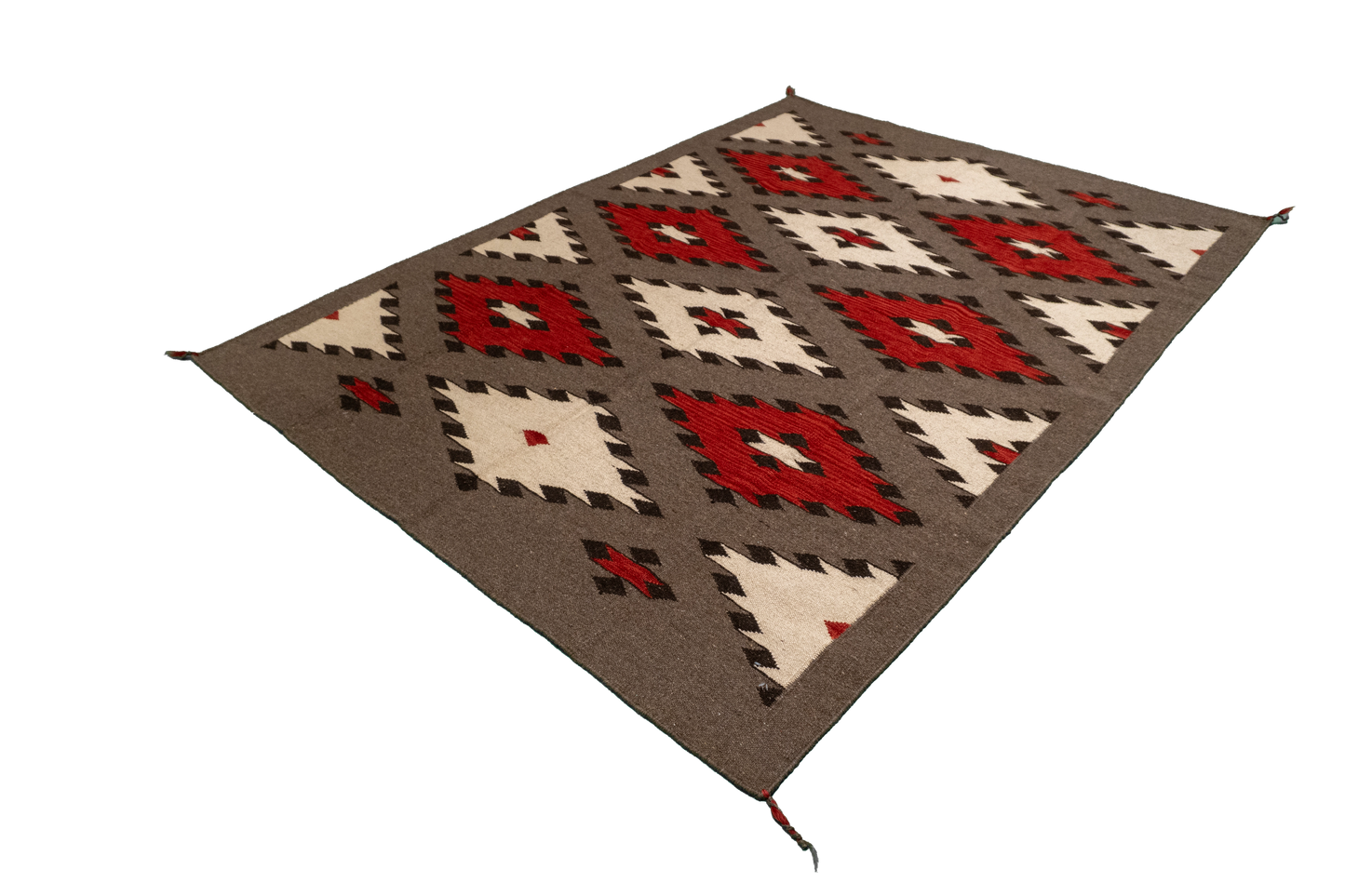 W 5.1 - L 7 - Navajo Fine/Wool All Over Rectangle - Finest Hand-Made Quality Wool - 64810