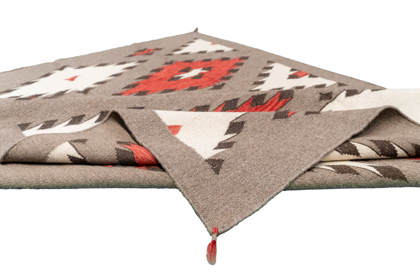 W 5.1 - L 7 - Navajo Fine/Wool All Over Rectangle - Finest Hand-Made Quality Wool - 64810