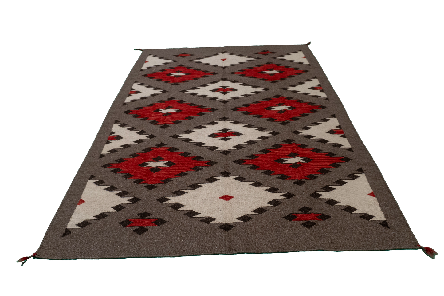 W 5.1 - L 7 - Navajo Fine/Wool All Over Rectangle - Finest Hand-Made Quality Wool - 64810