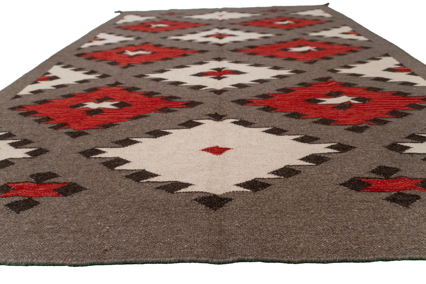 W 5.1 - L 7 - Navajo Fine/Wool All Over Rectangle - Finest Hand-Made Quality Wool - 64810
