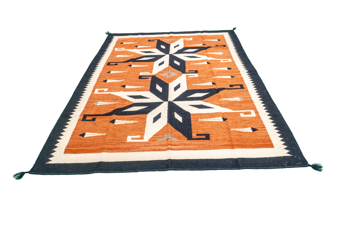 W 5.2 - L 6.11 - Navajo Fine/Wool All Over Rectangle - Finest Hand-Made Quality Wool - 64824
