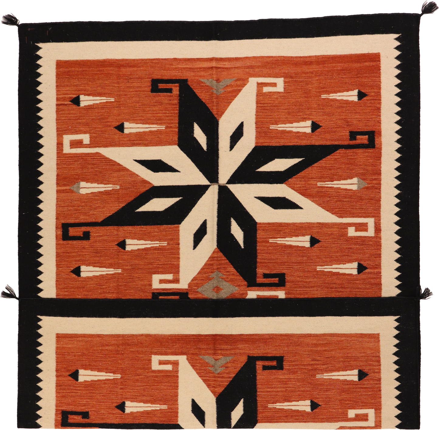 W 5.2 L 6.11 Navajo 100% Wool Hand-Woven All-Over Design - 64824