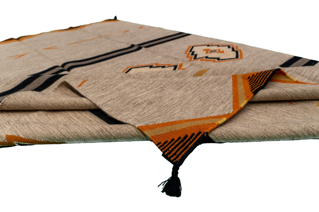 W 6.2 - L 8.11 - Navajo Fine/Wool All Over Rectangle - Finest Hand-Made Quality Wool - 64827