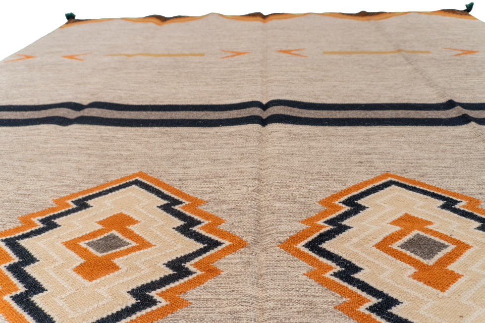 W 6.2 - L 8.11 - Navajo Fine/Wool All Over Rectangle - Finest Hand-Made Quality Wool - 64827