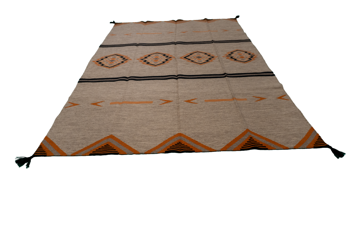 W 6.1 L 8.11 Navajo 100% Wool Hand-Woven All-Over Design - 64829