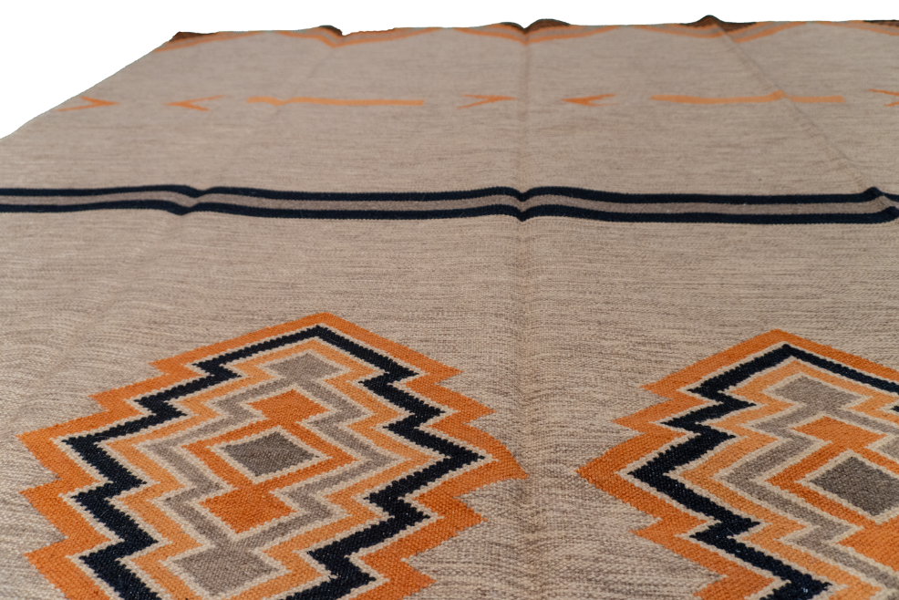 W 6.1 L 8.11 Navajo 100% Wool Hand-Woven All-Over Design - 64829