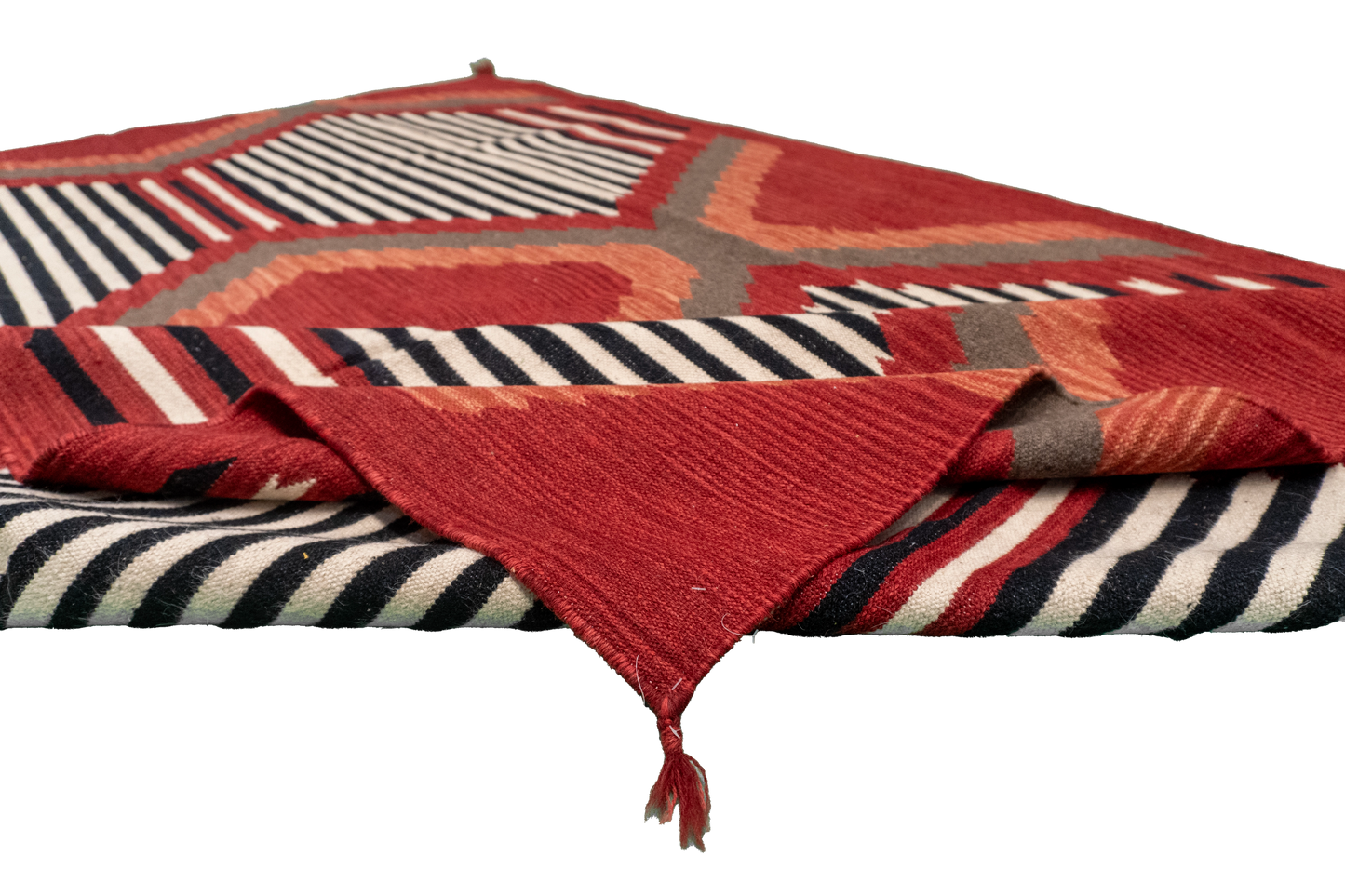 W 6 - L 9.3 - Navajo Fine/Wool All Over Rectangle - Finest Hand-Made Quality Wool - 64833