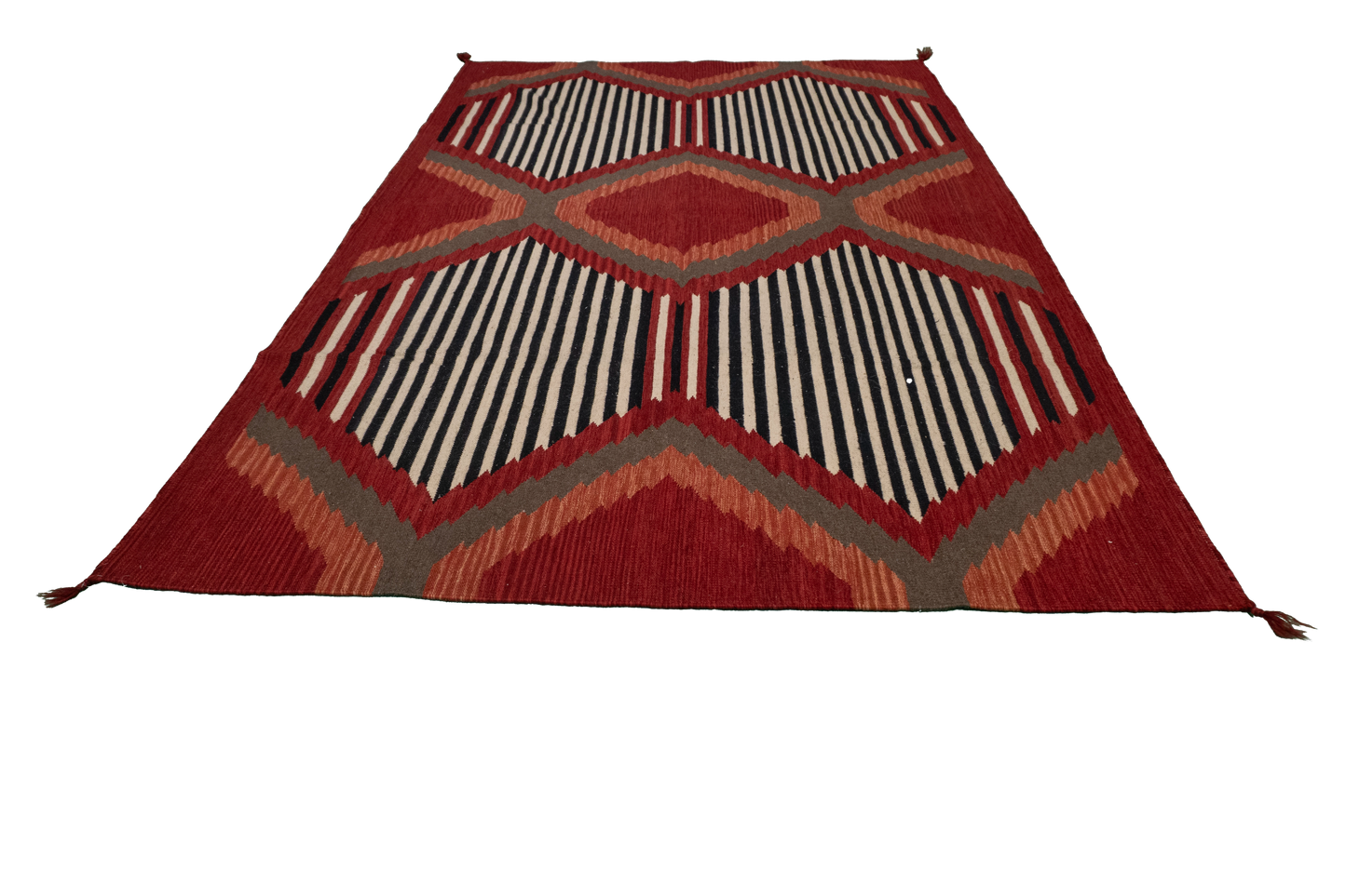 W 6 - L 9.3 - Navajo Fine/Wool All Over Rectangle - Finest Hand-Made Quality Wool - 64833