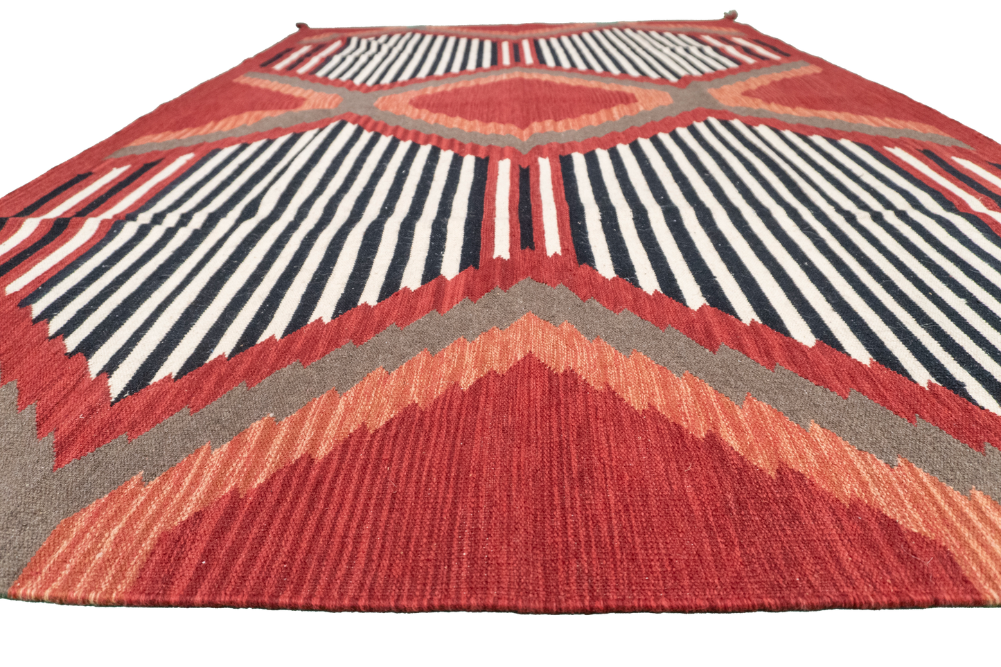 W 6 - L 9.3 - Navajo Fine/Wool All Over Rectangle - Finest Hand-Made Quality Wool - 64833
