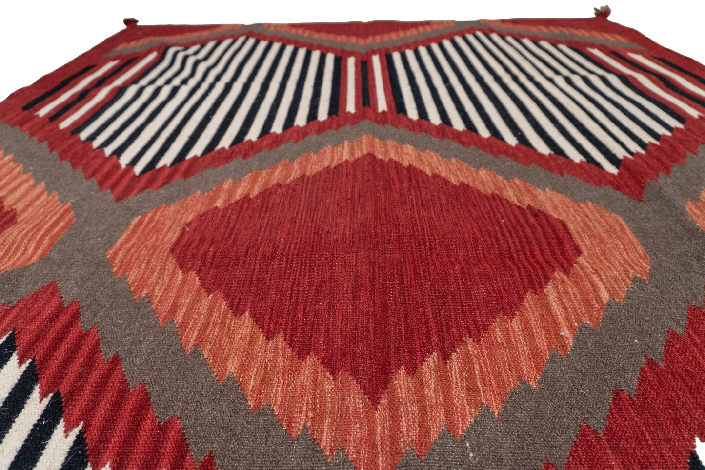 W 6 - L 9.3 - Navajo Fine/Wool All Over Rectangle - Finest Hand-Made Quality Wool - 64833