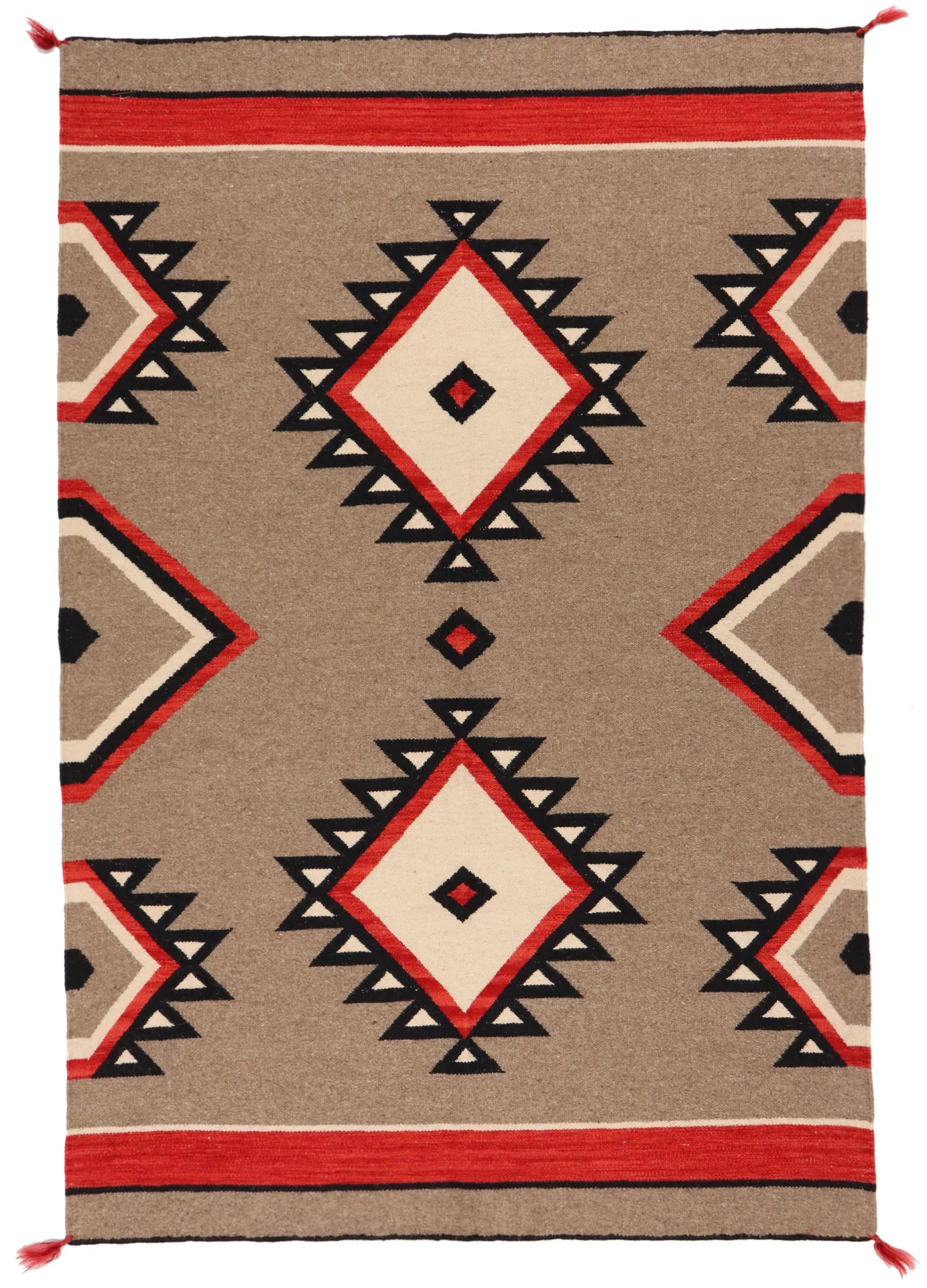 4 x 6 - Navajo Fine/Wool All Over Rectangle - Finest Hand-Made Quality Wool — 64836