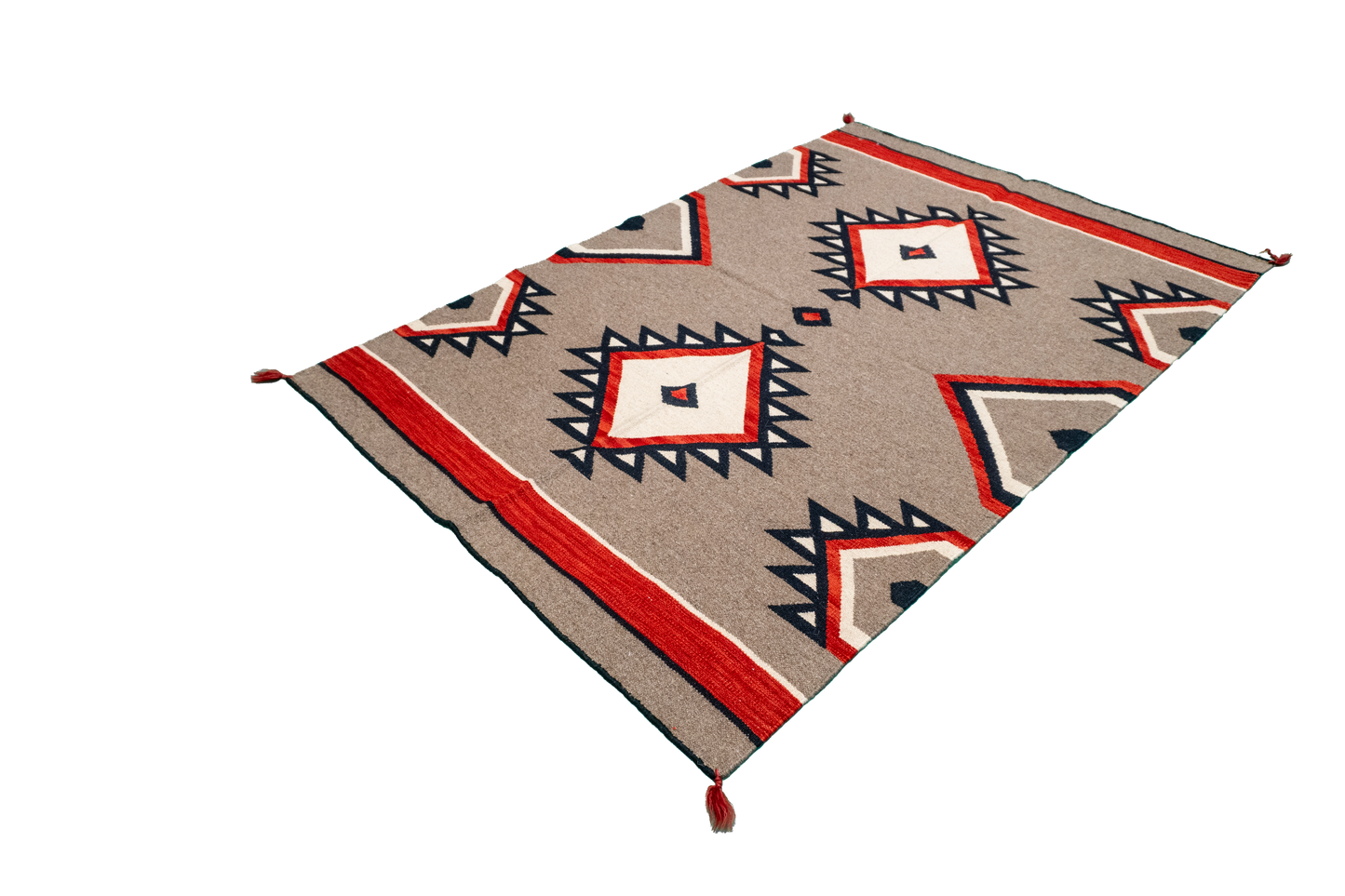 W 4 - L 6 - Navajo Fine/Wool All Over Rectangle - Finest Hand-Made Quality Wool - 64836
