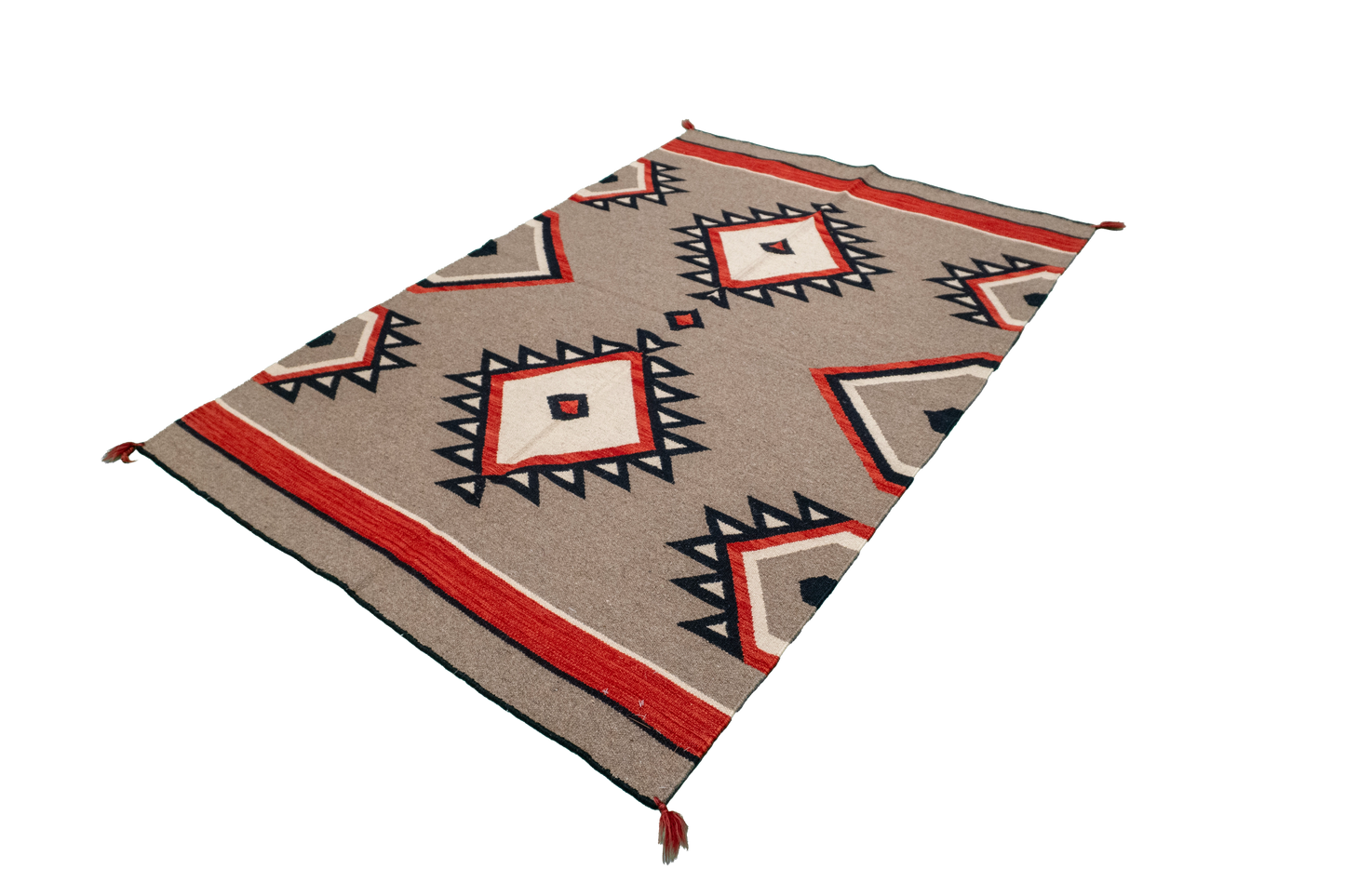 W 4 - L 6 - Navajo Fine/Wool All Over Rectangle - Finest Hand-Made Quality Wool - 64836