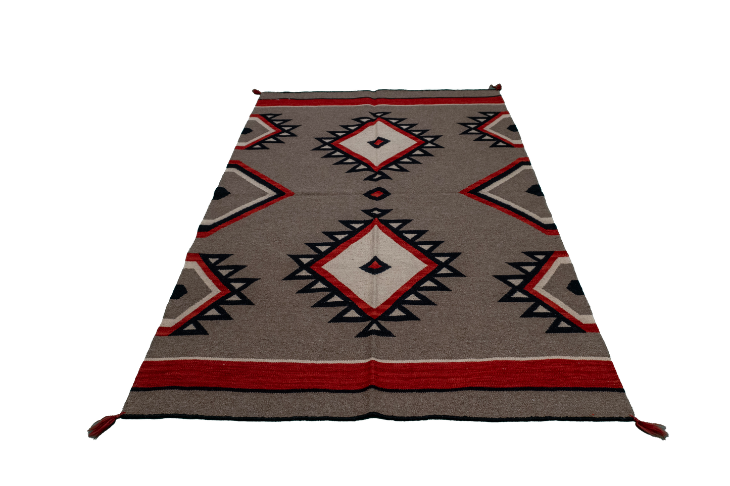 W 4 - L 6 - Navajo Fine/Wool All Over Rectangle - Finest Hand-Made Quality Wool - 64836