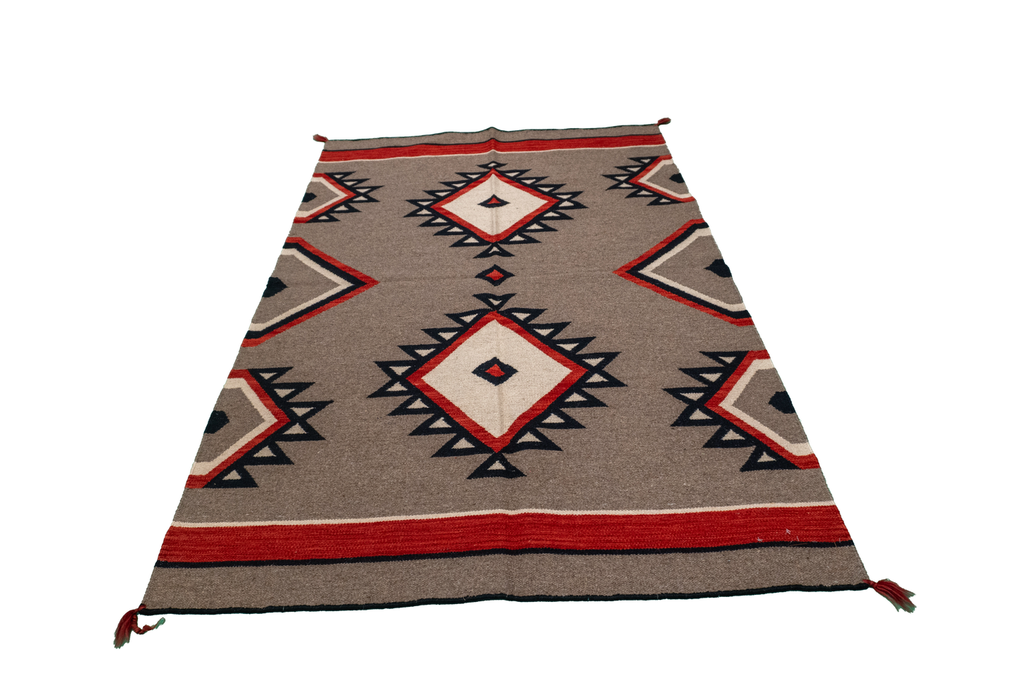 W 4 - L 6 - Navajo Fine/Wool All Over Rectangle - Finest Hand-Made Quality Wool - 64836