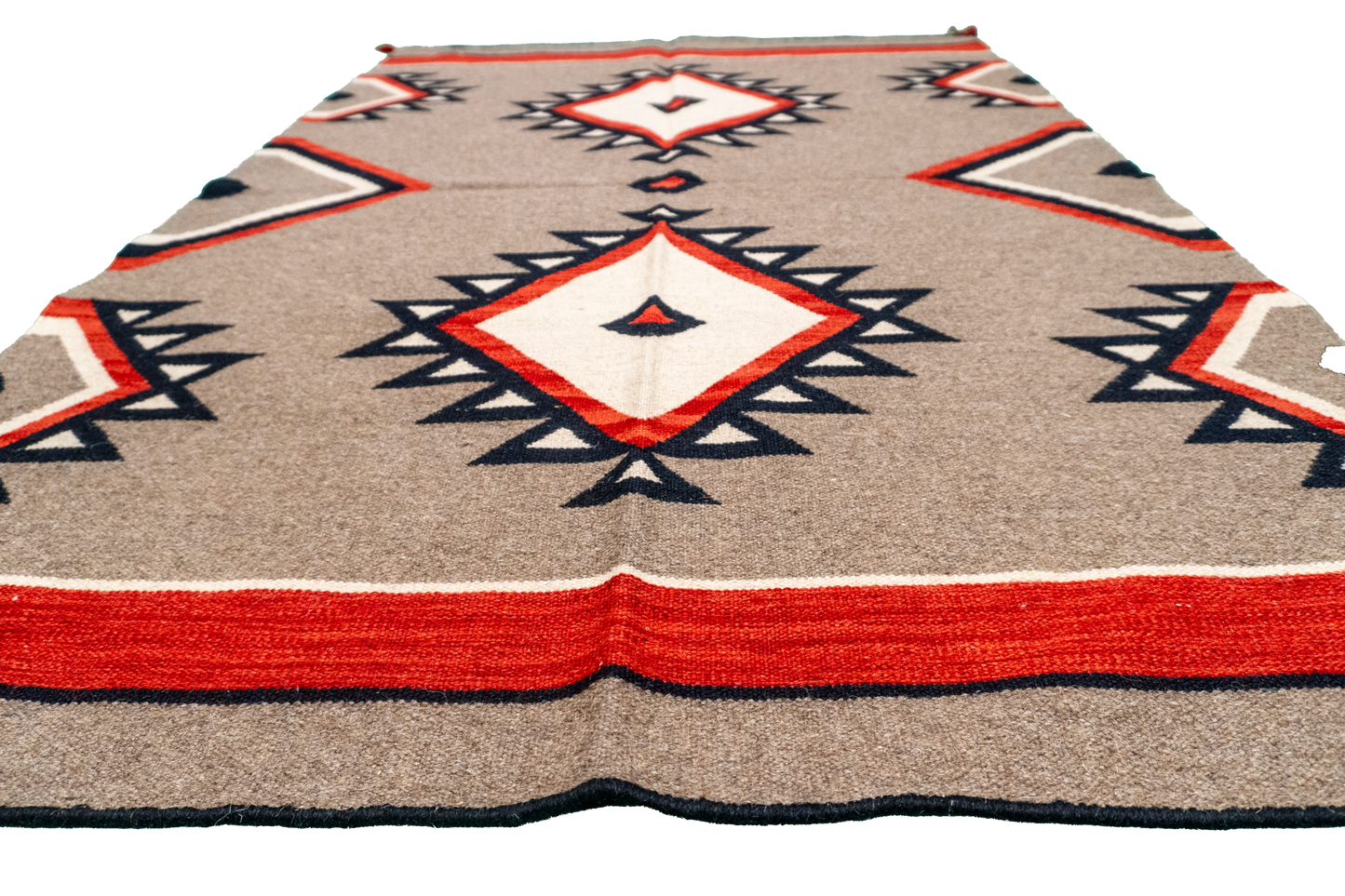 W 4 - L 6 - Navajo Fine/Wool All Over Rectangle - Finest Hand-Made Quality Wool - 64836
