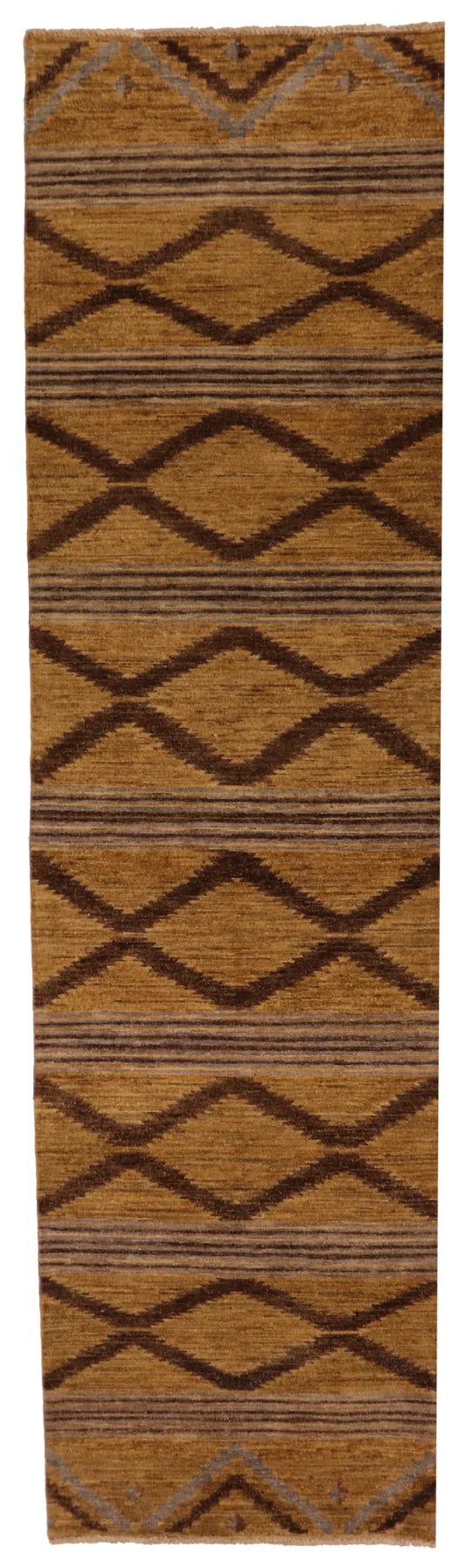 2.8 x 9.8 - Mountain Modern Fine/Wool All Over Rectangle - Finest Hand-Knotted Quality Wool — 64914