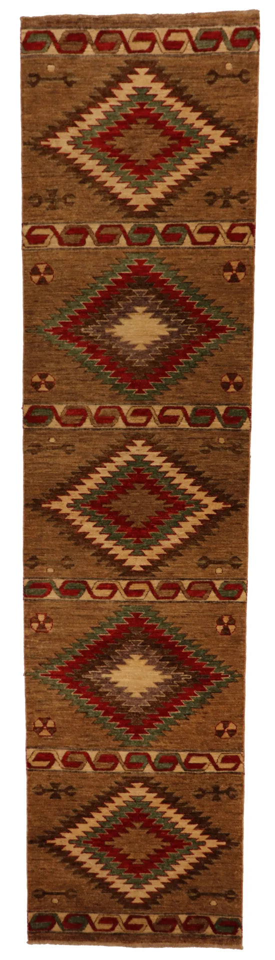 2.7 x 11 - Mountain Modern Fine/Wool All Over Rectangle - Finest Hand-Knotted Quality Wool — 64916