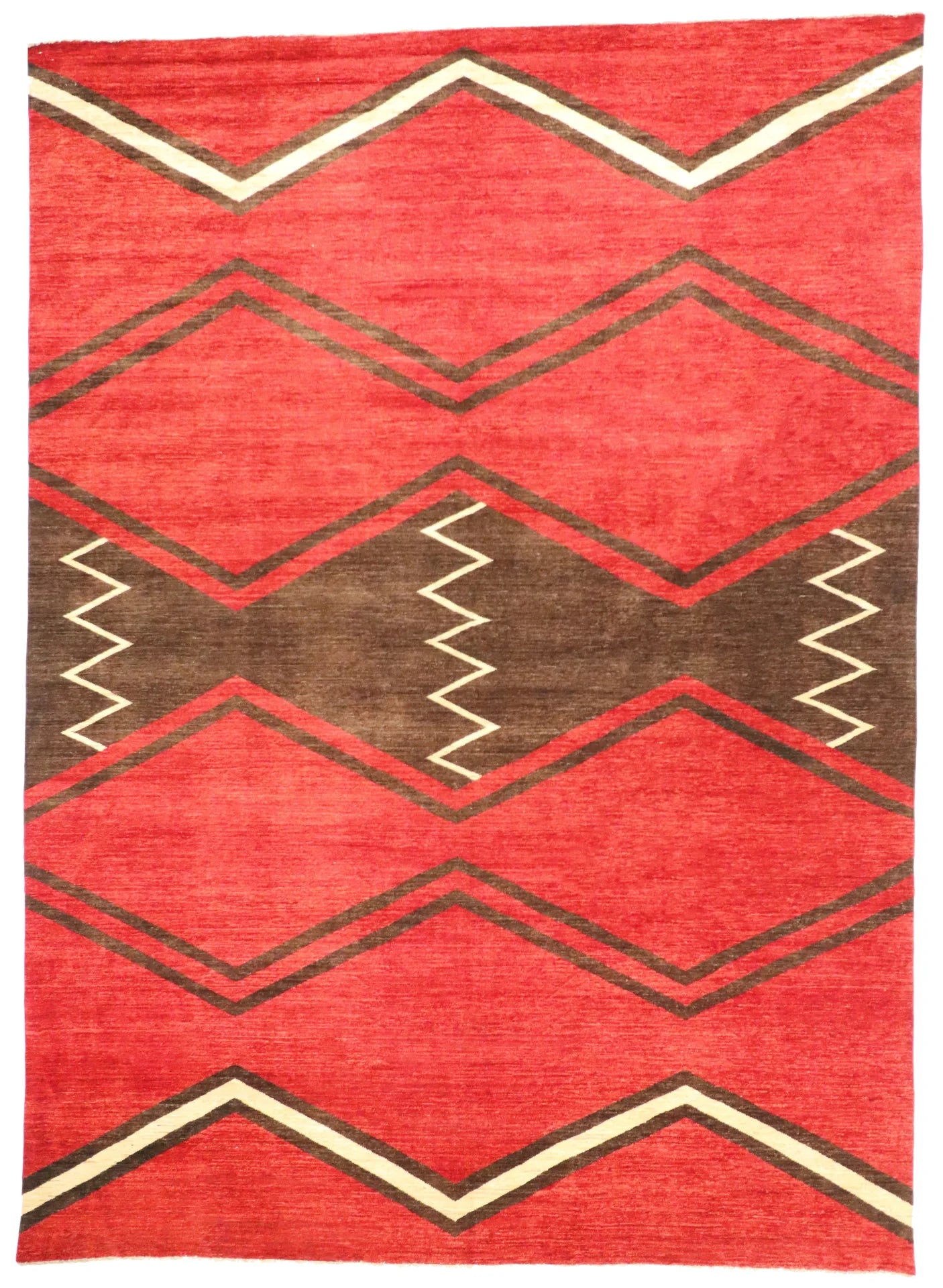 10.1 x 13.10 - Mountain Modern Wool Western Rectangle - Finest Hand-Knotted Quality Wool — 64926